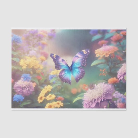 Papier Mousseline Découpage de papillon vintage (Recto)