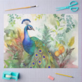 Papier Mousseline Découpage de Peacocks de Boho vintage (Artisanat)