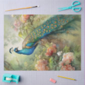 Papier Mousseline Découpage de Peacocks de Boho vintage (Artisanat)