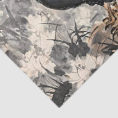 Papier Mousseline Découpage de peinture à l'encre chinoise de coq (Détail)