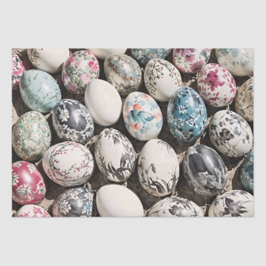 Papier Mousseline Découpage de peinture à l'encre d'oeuf (Recto)