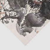 Papier Mousseline Découpage de peinture à l'encre d'oeuf (Détail)