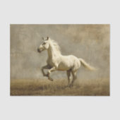 Papier Mousseline Découpage de peinture à l'huile de cheval blanc (Recto)