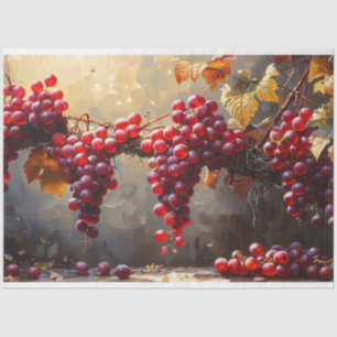 Papier Mousseline Découpage de peinture à l'huile de raisin et à l'h