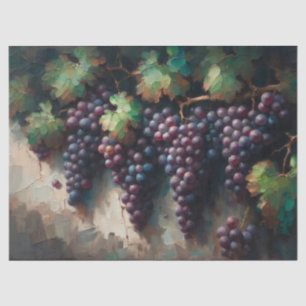Papier Mousseline Découpage de peinture à l'huile de vigne et aux ra