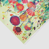 Papier Mousseline Découpage de peinture Abstraite couleur rouge mari (Détail)