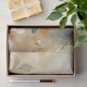 Papier Mousseline Découpage de peinture d'arbre en fleurs d'oiseaux  (Cadeau)