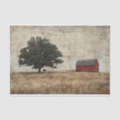 Papier Mousseline Découpage de peinture de chêne rustique et de vach (Recto)