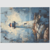 Papier Mousseline Découpage de peinture de phare en détresse (Recto)