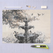 Papier Mousseline Découpage de peinture en encre de fontaine chinois (Artisanat)