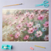 Papier Mousseline Découpage de peinture impressionniste Fleur sauvag (Artisanat)