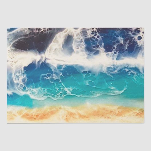Papier Mousseline Découpage de plage (Recto)