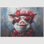 Papier Mousseline Découpage de porc de la Saint-Valentin (Recto)