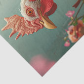 Papier Mousseline Découpage de poulet floral victorien (Détail)