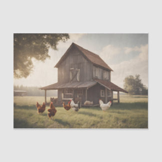 Papier Mousseline Découpage de poulet rustique 10 livres