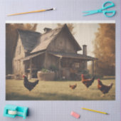 Papier Mousseline Découpage de poulet rustique de 18 livres (Artisanat)