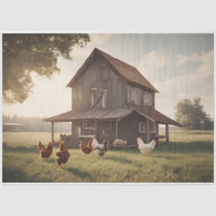 Papier Mousseline Découpage de poulet rustique de 18 livres