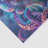 Papier Mousseline Découpage de poulpe psychédélique (Détail)