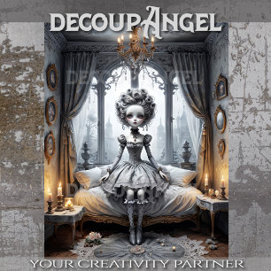 Papier Mousseline Découpage de poupée gothique