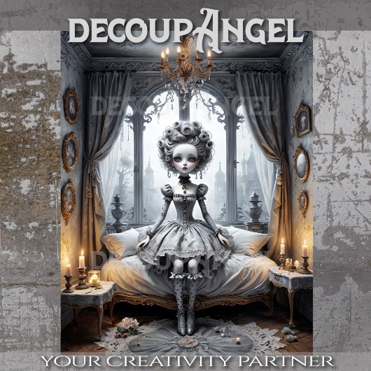 Papier Mousseline Découpage de poupée gothique