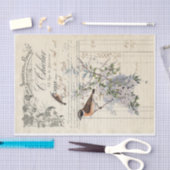 Papier Mousseline découpage de réception d'oiseau français (Artisanat)