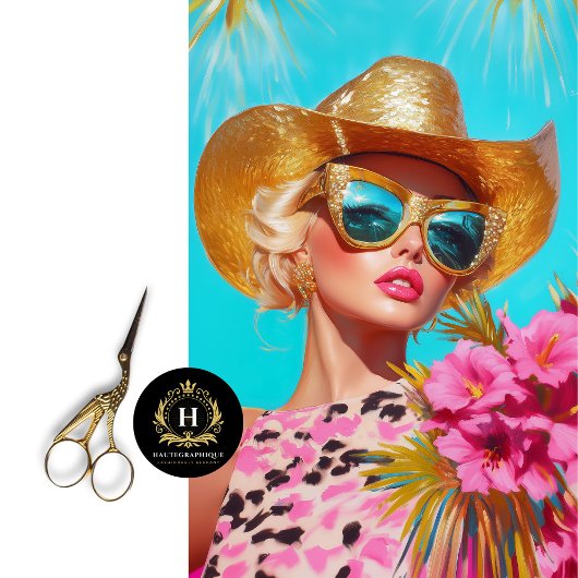 Papier Mousseline Découpage de reflet de rodéo tropicale