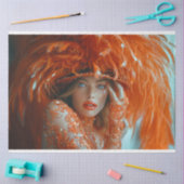 Papier Mousseline Découpage de rêve Tangerine Imaginaire Flapper (Artisanat)