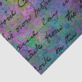 Papier Mousseline Découpage de roches et de fleurs violettes (Détail)