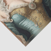 Papier Mousseline Découpage de rococo français bleu et or (Détail)