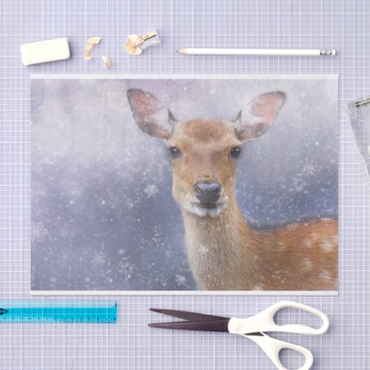 Papier Mousseline Découpage de Roe Deer (Artisanat)