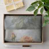 Papier Mousseline Découpage de rose corail peint (Cadeau)