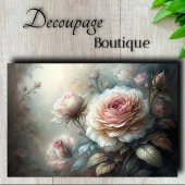 Papier Mousseline Découpage de Rose Éthérée