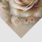 Papier Mousseline Découpage de rose pêche vintage (Détail)