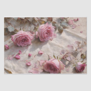 Papier Mousseline Découpage de roses roses élégantes