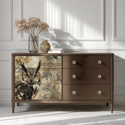 Papier Mousseline Découpage de script céleste de la Chouette mystiqu