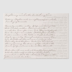Papier Mousseline Découpage de script de lettre manuscrite de texte