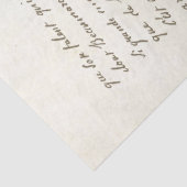 Papier Mousseline Découpage de script français vintage (Détail)