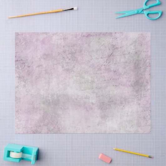 Papier Mousseline Découpage de script violet clair (Artisanat)