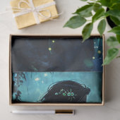 Papier Mousseline Découpage de sirène sur la lune (Cadeau)