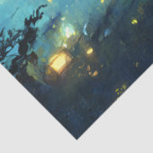 Papier Mousseline Découpage de sirène sur la lune (Détail)