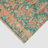 Papier Mousseline Découpage de style turkmène fleuri d'or vert (Détail)