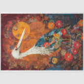 Papier Mousseline Découpage de texture rustique d'oiseaux de grue vi (Recto)