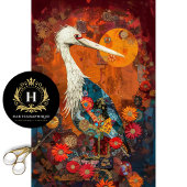 Papier Mousseline Découpage de texture rustique d'oiseaux de grue vi