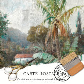 Papier Mousseline Découpage de texture rustique tropicale vintage