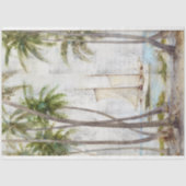 Papier Mousseline Découpage de texture rustique tropicale vintage (Recto)