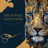 Papier Mousseline Découpage de tigre vintage