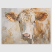 Papier Mousseline Découpage de vache laitière crème (Recto)