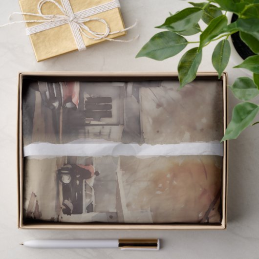 Papier Mousseline Découpage de voiture Retro Diner (Cadeau)