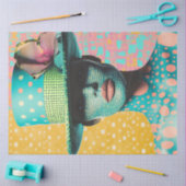 Papier Mousseline Decoupage Deco Art Kaleidoscopic Teal Woman (Artisanat)