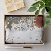 Papier Mousseline Découpage Deer Floral Art Noël (Cadeau)